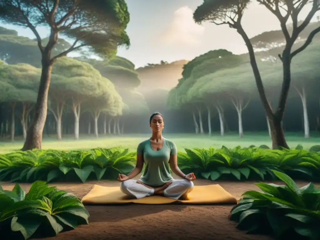 Retiro de meditación Vipassana en Uruguay: grupo meditando en un entorno natural sereno y tranquilo