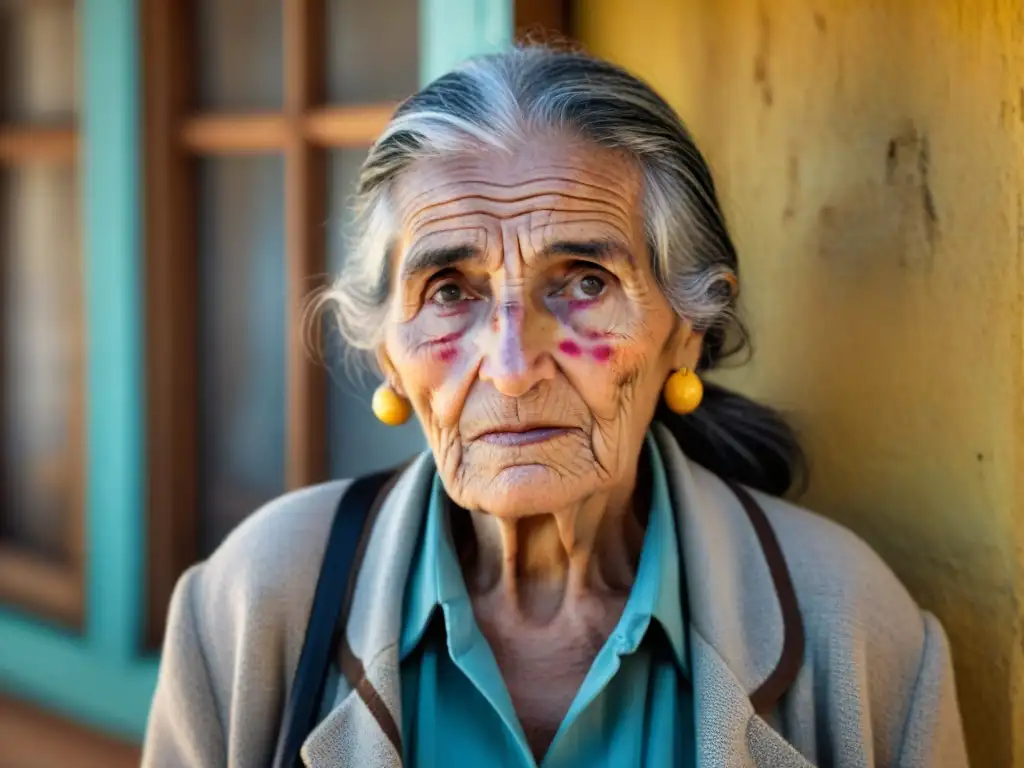 Fotografiando retratos en Uruguay: El retrato conmovedor de una anciana uruguaya, con su rostro lleno de historias y sabiduría