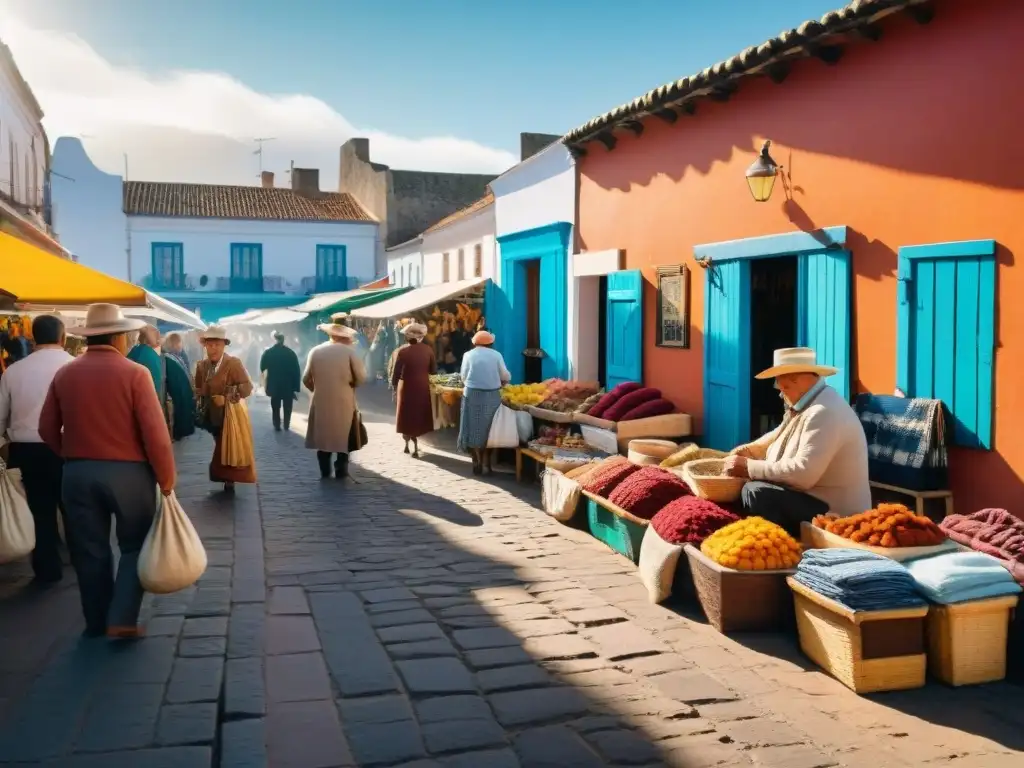 Explorando la riqueza cultural de Uruguay en un mercado callejero, con accesorios de fotografía de viaje Uruguay