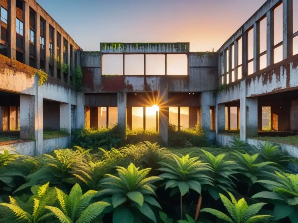 Ruinas industriales en Uruguay: belleza decadente de la arquitectura abandonada al atardecer