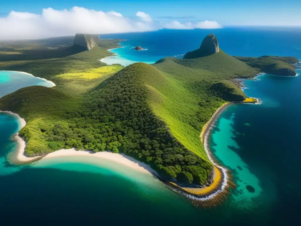 Explora la biodiversidad del Santuario Islas Coronilla en Uruguay, con vistas panorámicas de paisajes exuberantes y aguas cristalinas del Atlántico