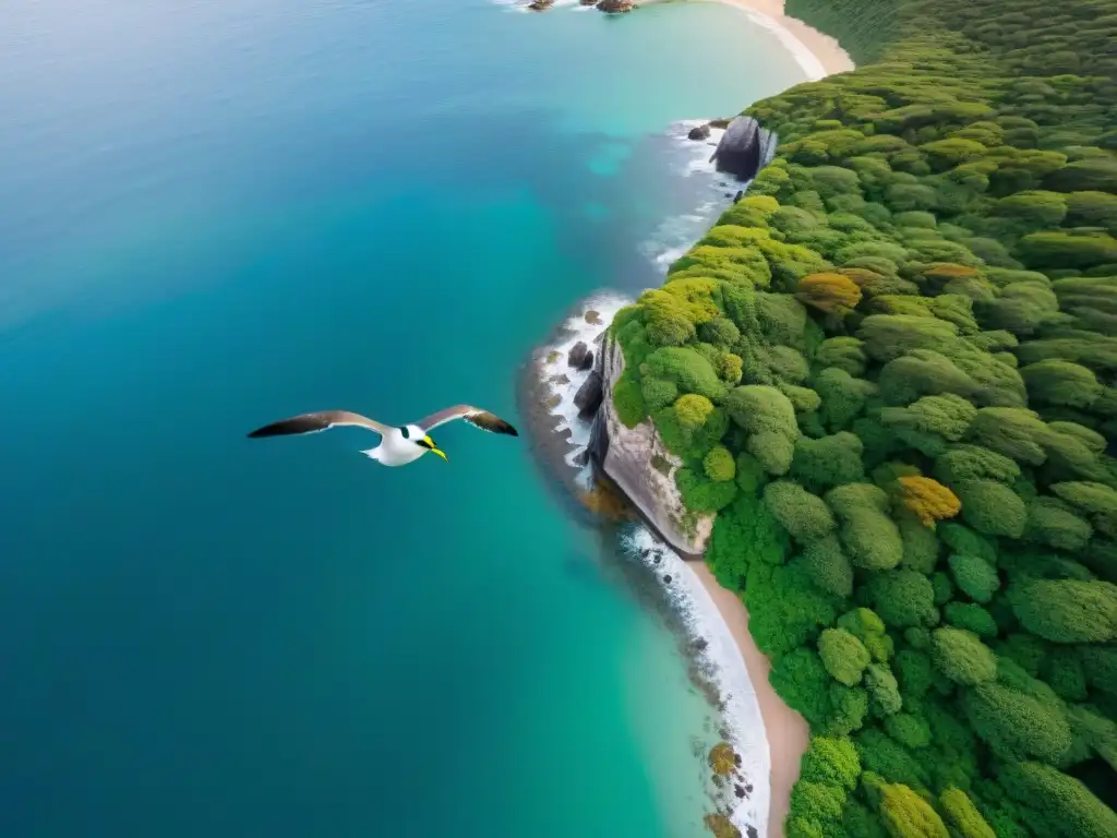 Una sinfonía de aves en vuelo sobre las Islas Coronilla, Uruguay, un santuario de biodiversidad