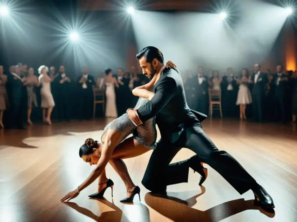 Taller de fotografía tango uruguayo: Fotógrafo capturando la pasión y movimiento de una pareja de tango en blanco y negro