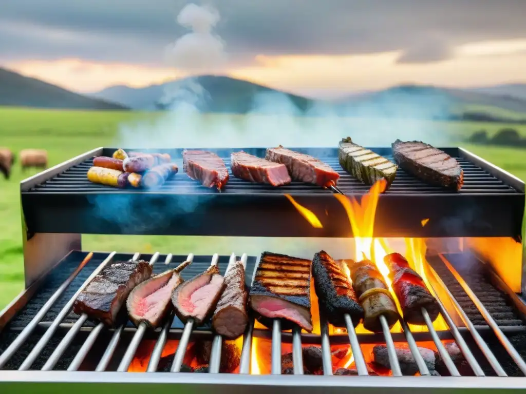 Talleres de cocina rural en Uruguay: Parrilla tradicional con churrasco, morcilla y chorizo