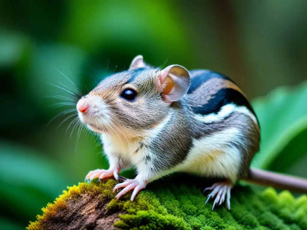 Tierno Tucutucu entre la exuberante vegetación en Valle del Lunarejo