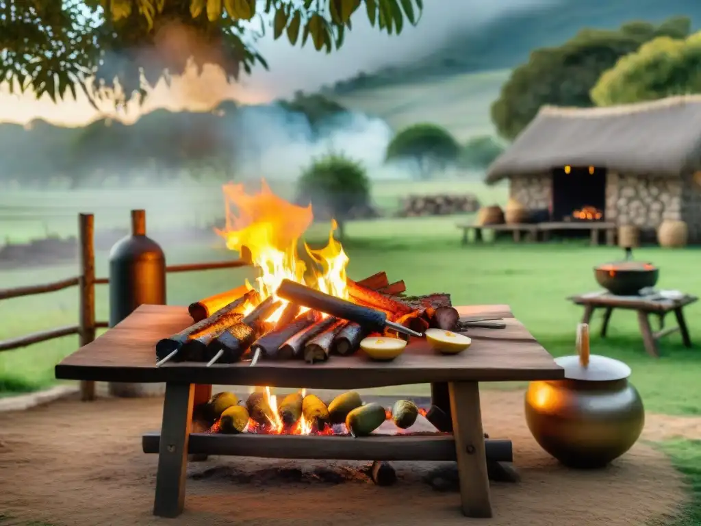 Experimenta la tradición de un asado uruguayo en una estancia rural