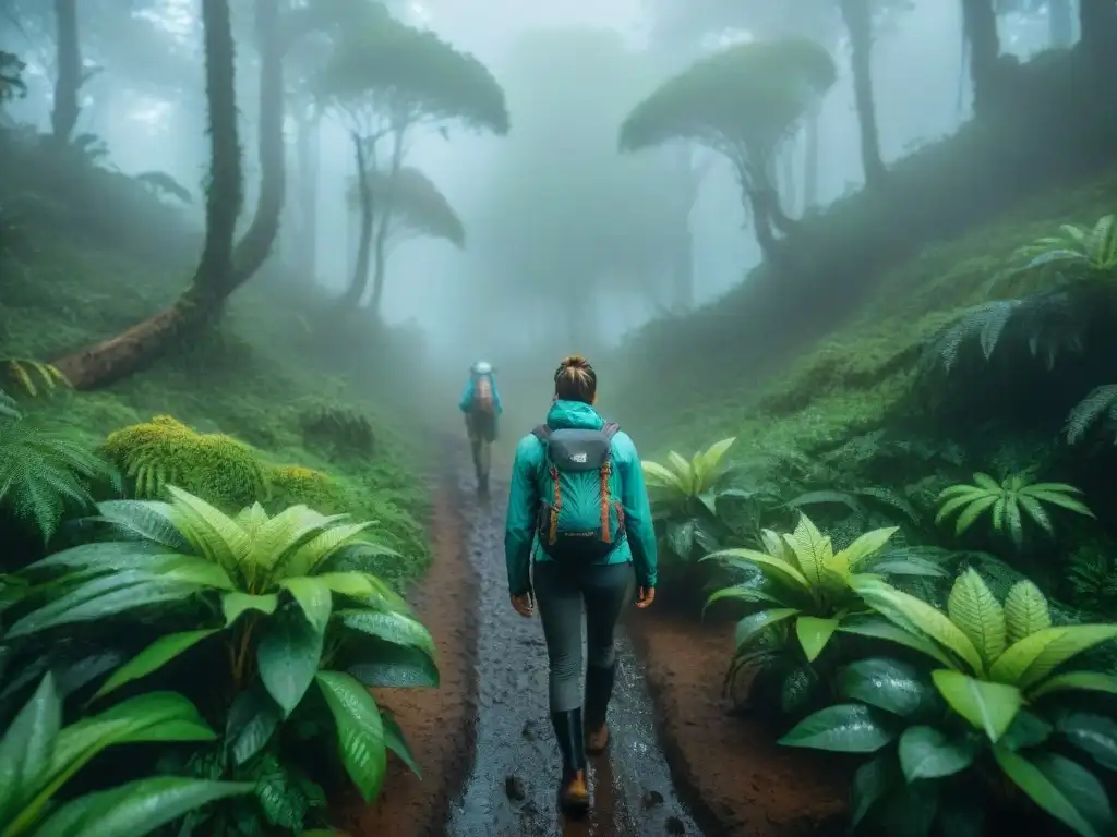 Un trekking en la lluvia de Uruguay: vibrante y sereno