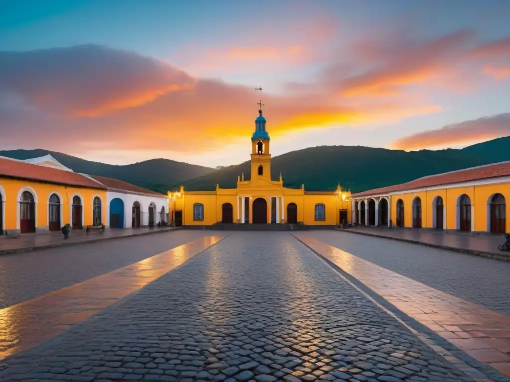 Turismo en Melo Uruguay: Un atardecer impresionante en Plaza Independencia, Melo