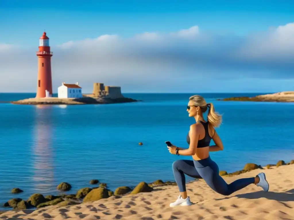 Turistas disfrutan del turismo saludable en Uruguay con tecnología wearable en Punta del Este