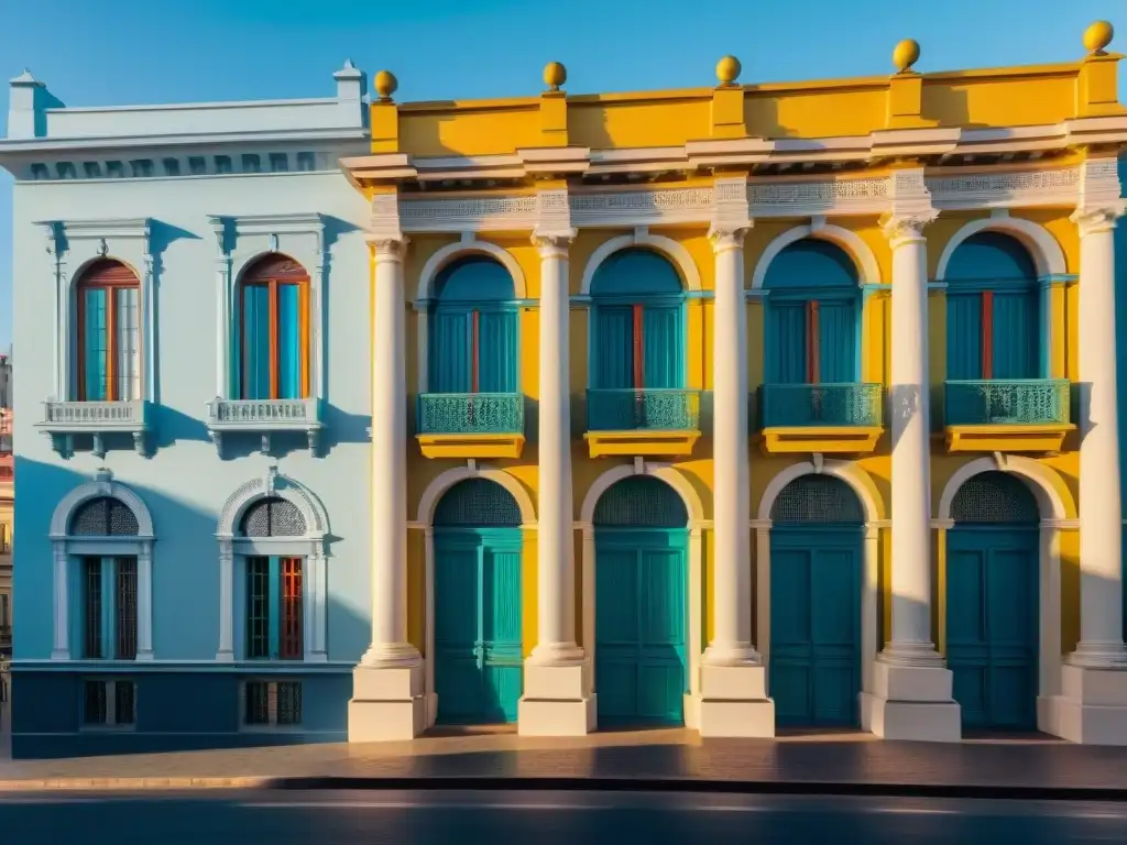 Fotografía urbana impactante: juego de sombras y contrastes en el icónico Palacio Salvo de Montevideo