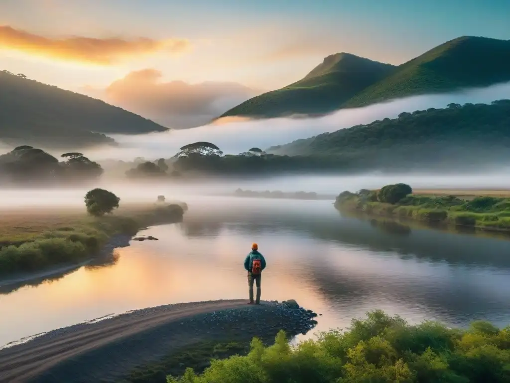 Amanecer en el Valle de Lunarejo, Uruguay, ecoturismo sostenible aventura viajero