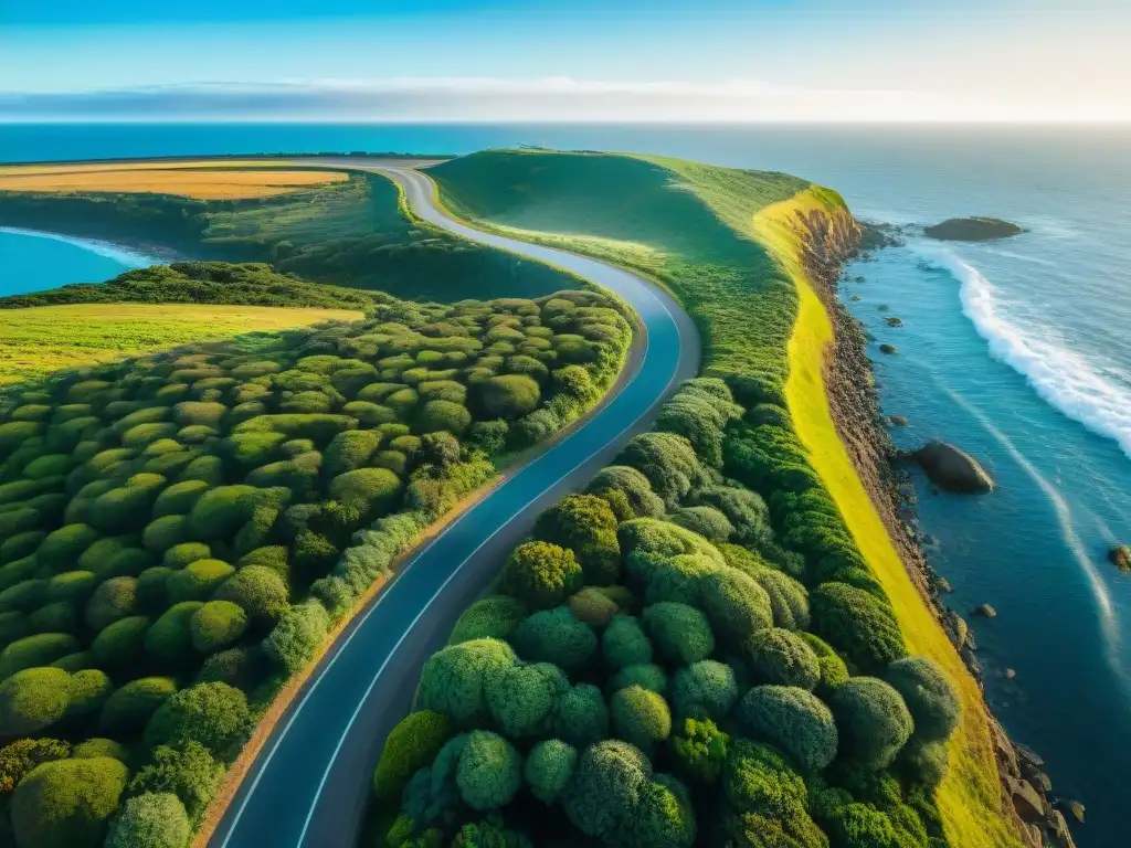 Sendero costero en Uruguay: ciclistas junto al mar Un viaje en bicicleta por rutas ciclistas en la costa uruguaya