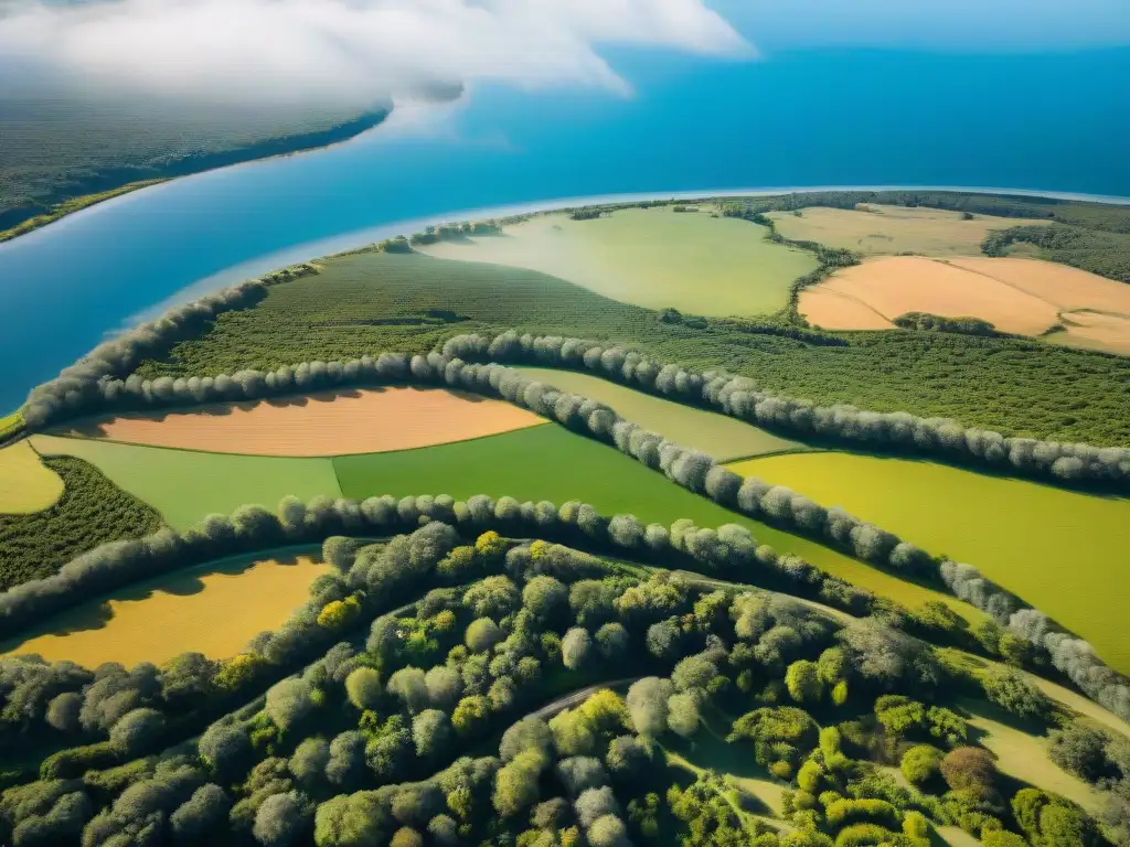 Un viaje emocionante desde un parapente sobre los paisajes verdes de Uruguay