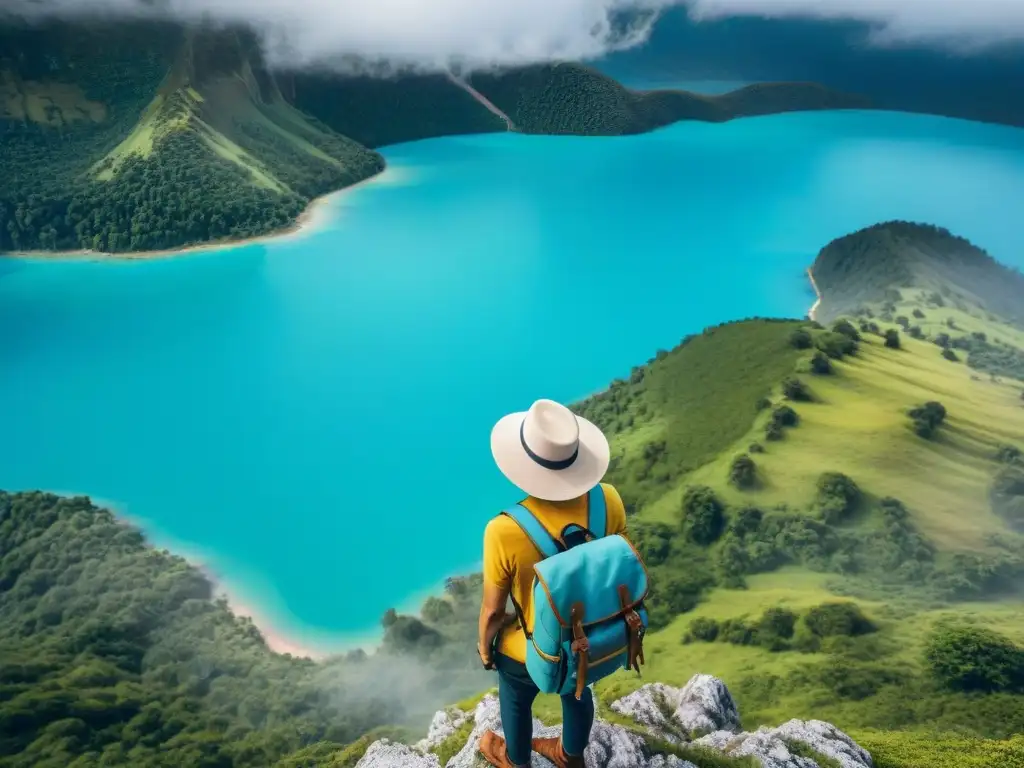 Un viajero disfrutando de un paisaje natural impresionante en Uruguay