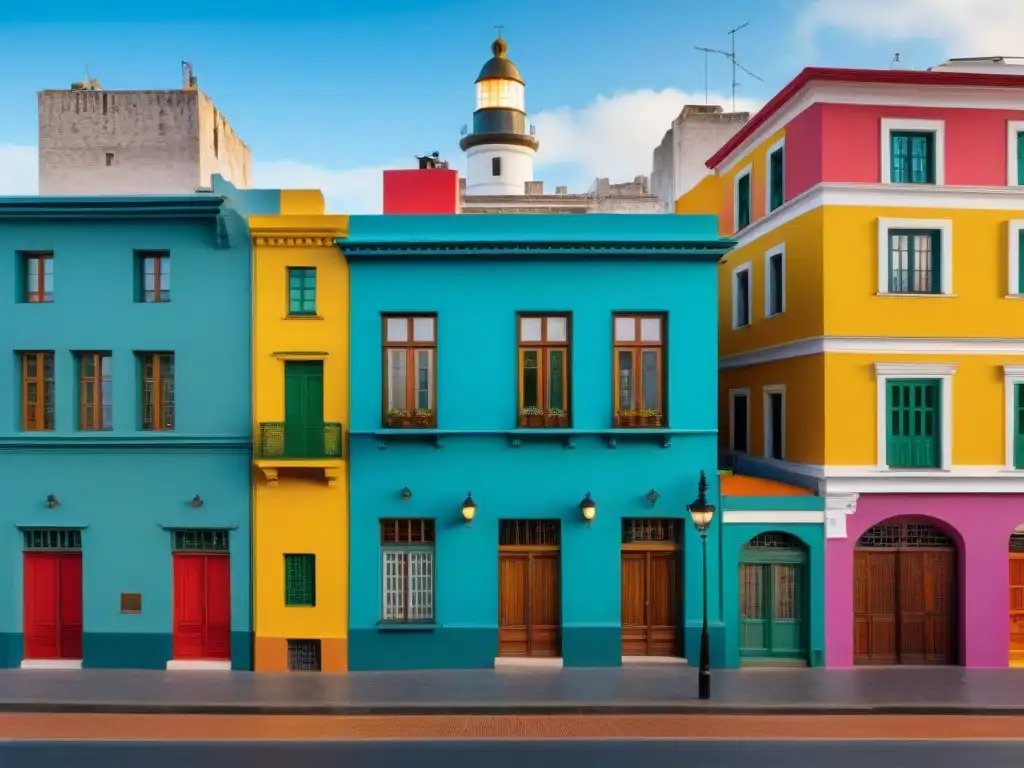 Vibrante escena de Pocitos, Montevideo: arquitectura colonial y rascacielos modernos en armonía