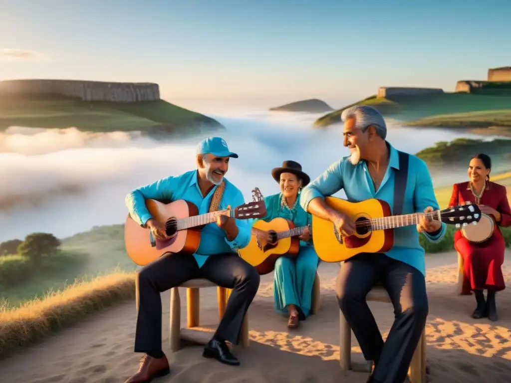 Un vibrante escenario al aire libre en Uruguay donde músicos interpretan Chamamé