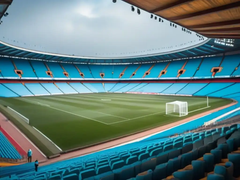 'Vibrante estadio Centenario en Uruguay, reflejando la cultura futbolística en el país