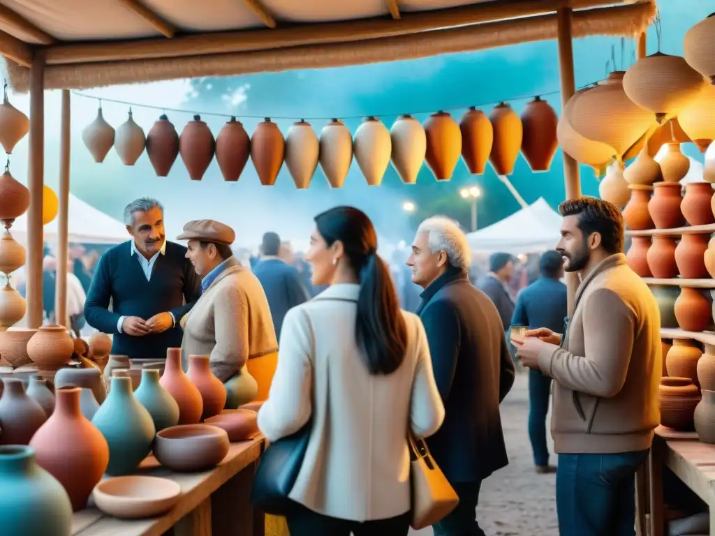 Vibrante feria artesanal en Uruguay con productos únicos y coloridos - ferias artesanales en Uruguay