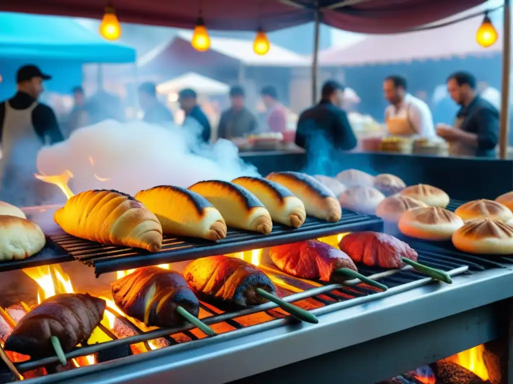 Vibrante feria gastronómica uruguaya: colores, olores y sabores auténticos