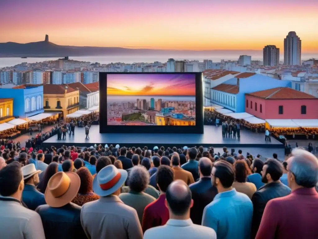 Festival de Cine en Montevideo: Comunidad y Cultura en Plaza Vibrante Un vibrante festival de cine en Montevideo, Uruguay