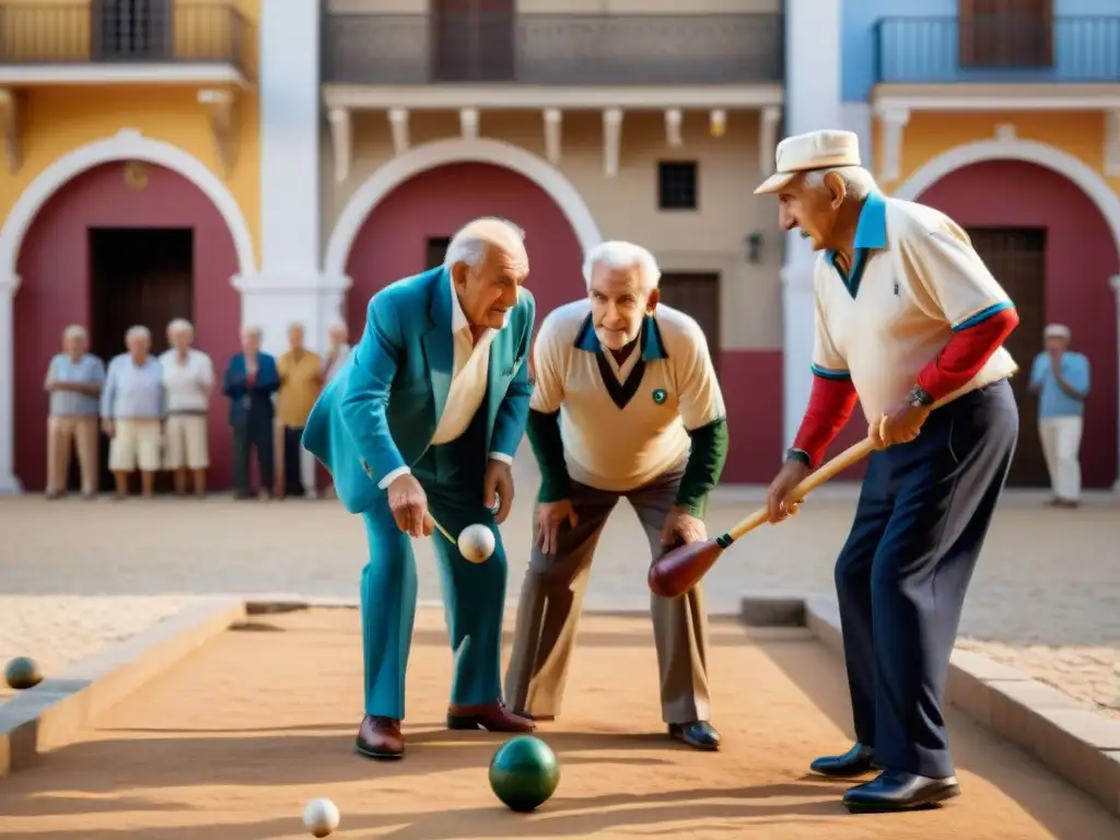 Un vibrante juego de bochas en plaza histórica destaca las Tradiciones Deportivas Uruguayas Conservación