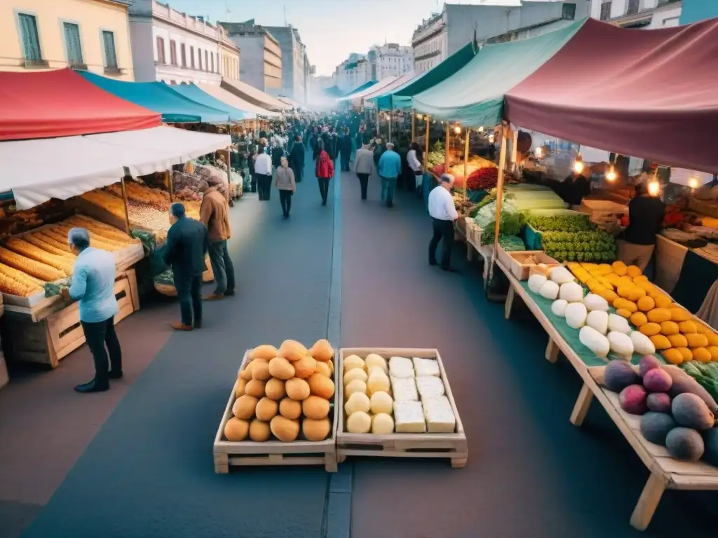 Un vibrante mercado gastronómico al aire libre en Montevideo, Uruguay