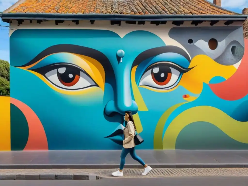 Vibrante mural de Carlos Páez Vilaró en Uruguay, capturando su arte único y colorido