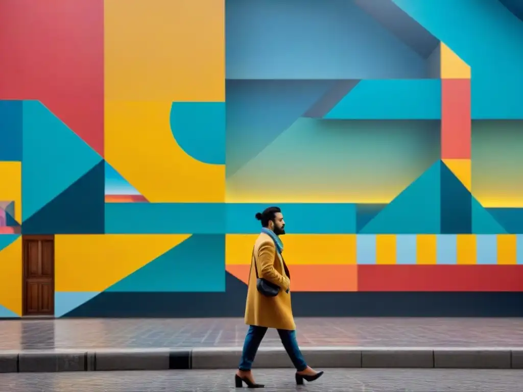 Vibrante mural de Joaquín Torres García en la Universidad de la República, Montevideo, reflejando su arte uruguayo