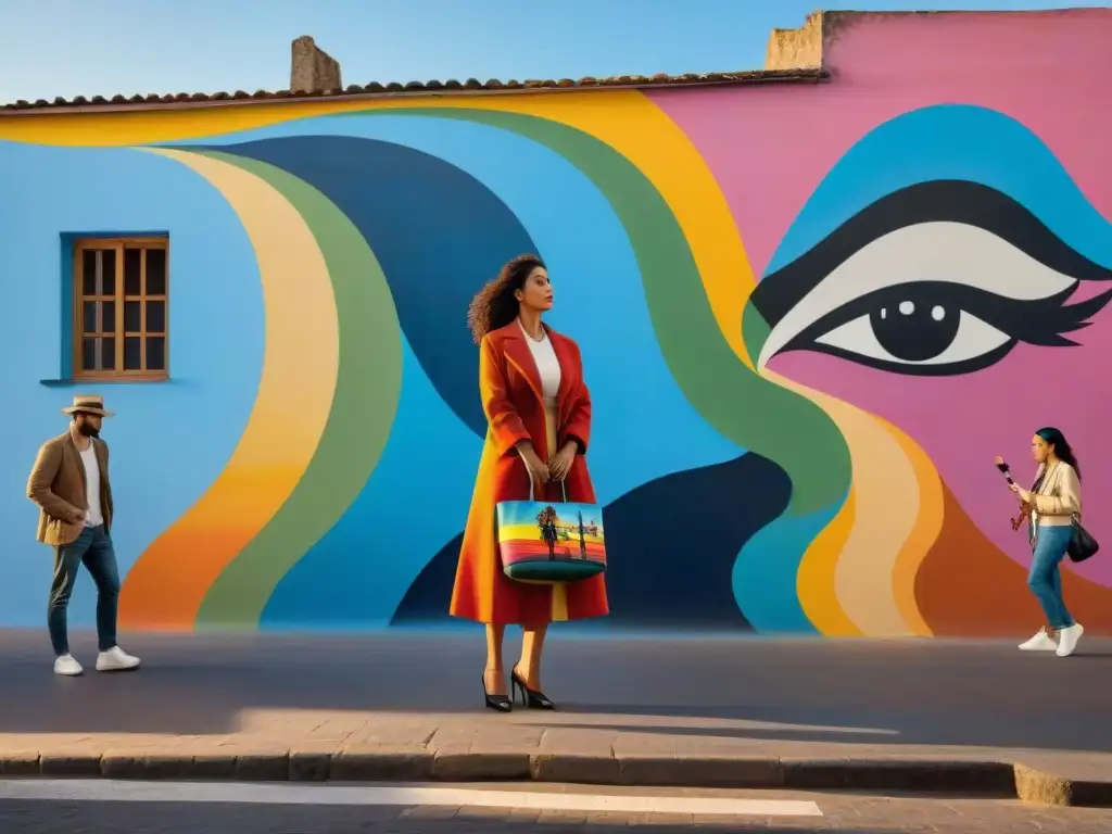 Un vibrante mural en Uruguay, artistas callejeros pintan con pasión