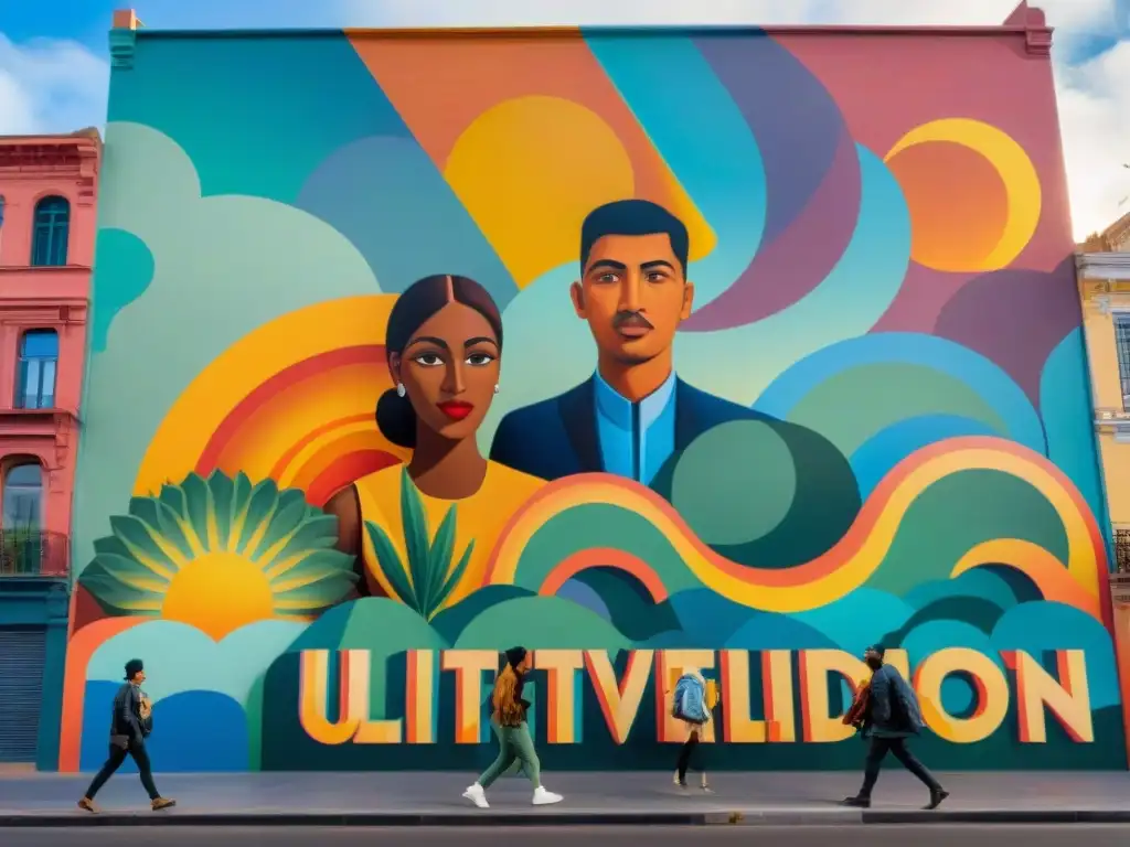 Un vibrante mural en Montevideo muestra diversidad cultural en las calles