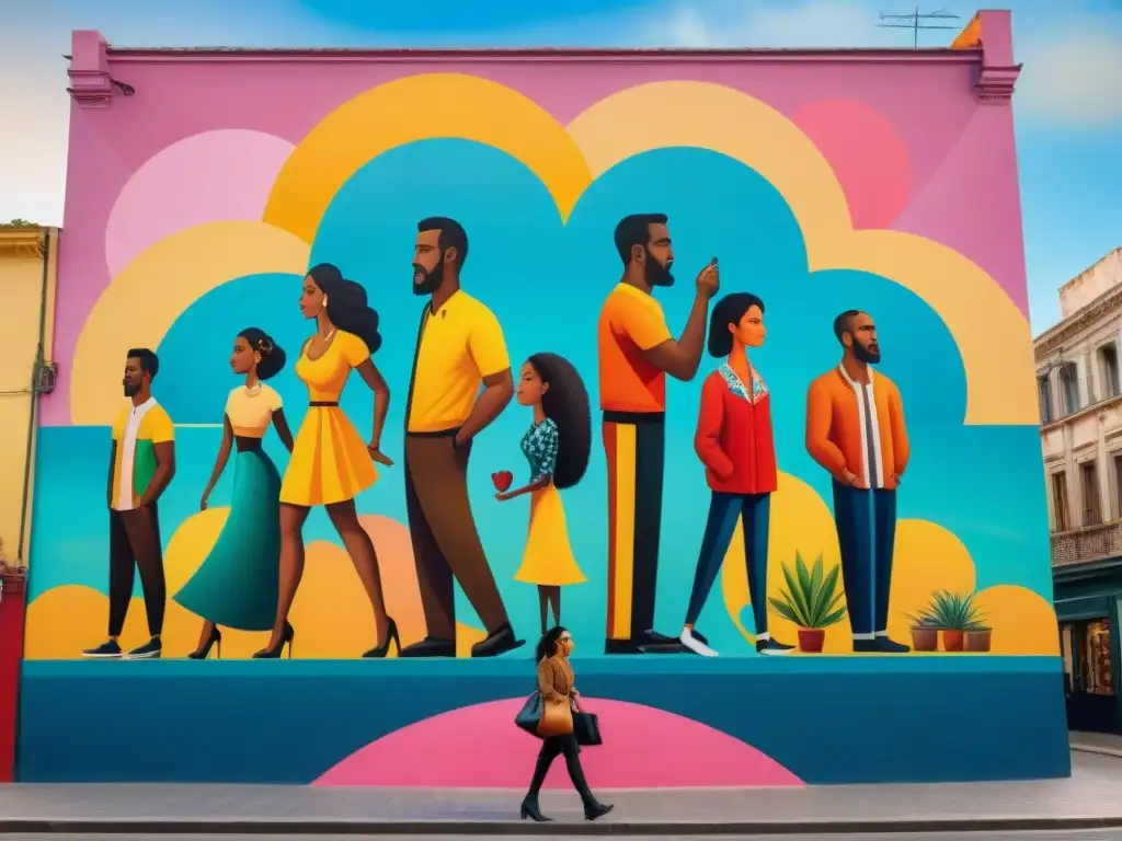 Un vibrante mural en Montevideo que celebra la diversidad y la unidad en la comunidad