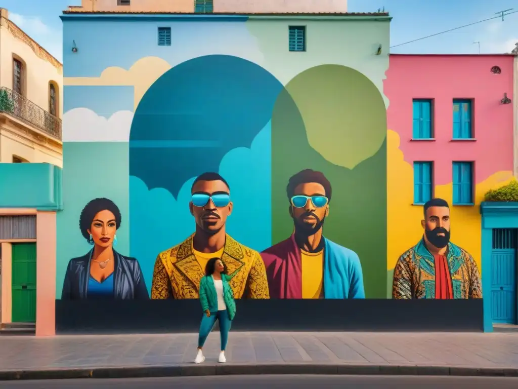 Un vibrante mural político en Montevideo, Uruguay, muestra diversidad y resistencia social en la sociedad uruguaya