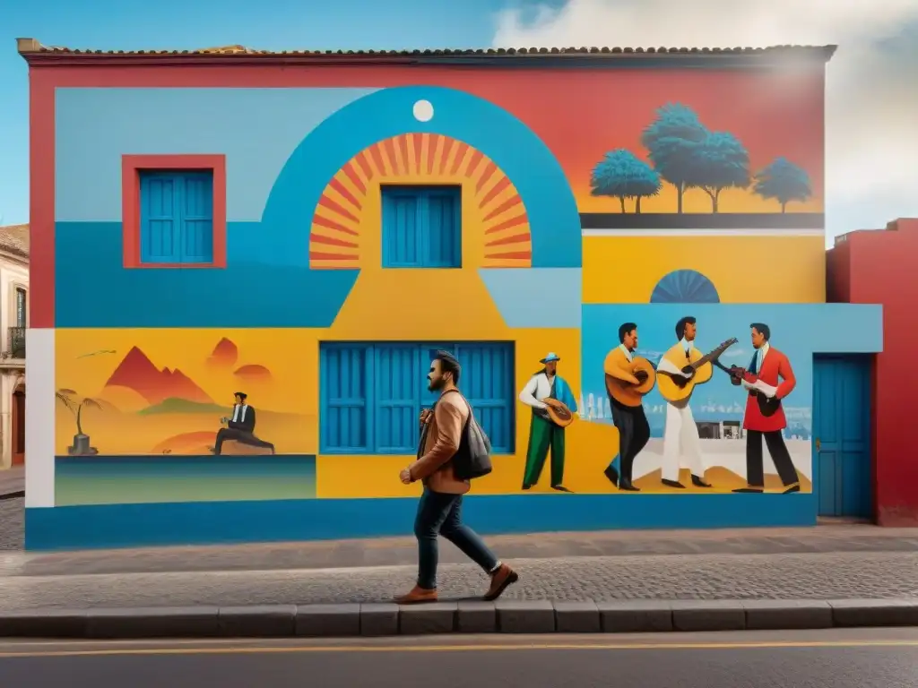 Vibrante mural en Uruguay fusiona tradiciones, colores y comunidad