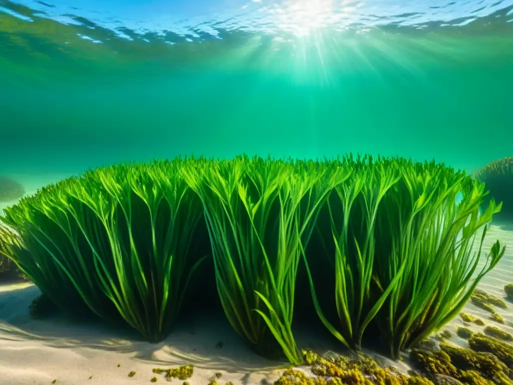 Flora acuática de Uruguay: Seagrass vibrante y peces coloridos danzan en aguas cristalinas