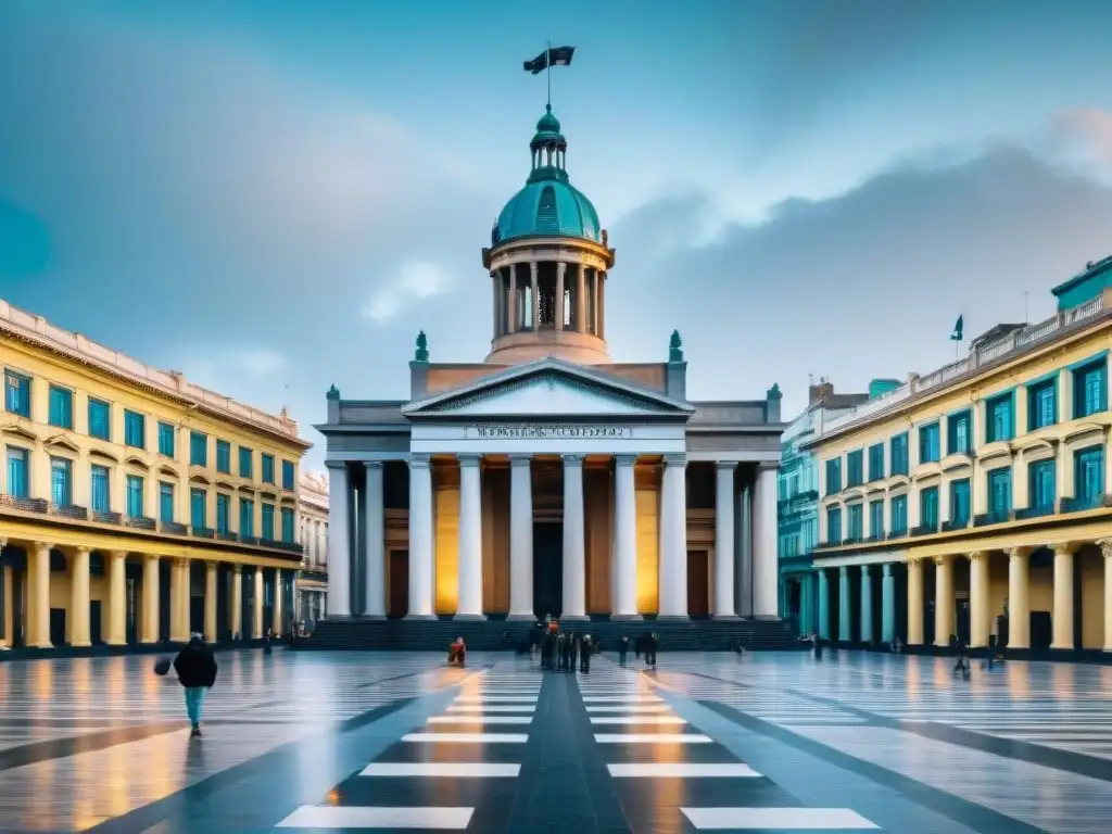 Un vibrante recorrido por la historia de Montevideo en la Plaza Independencia, lleno de arquitectura colonial y cultura