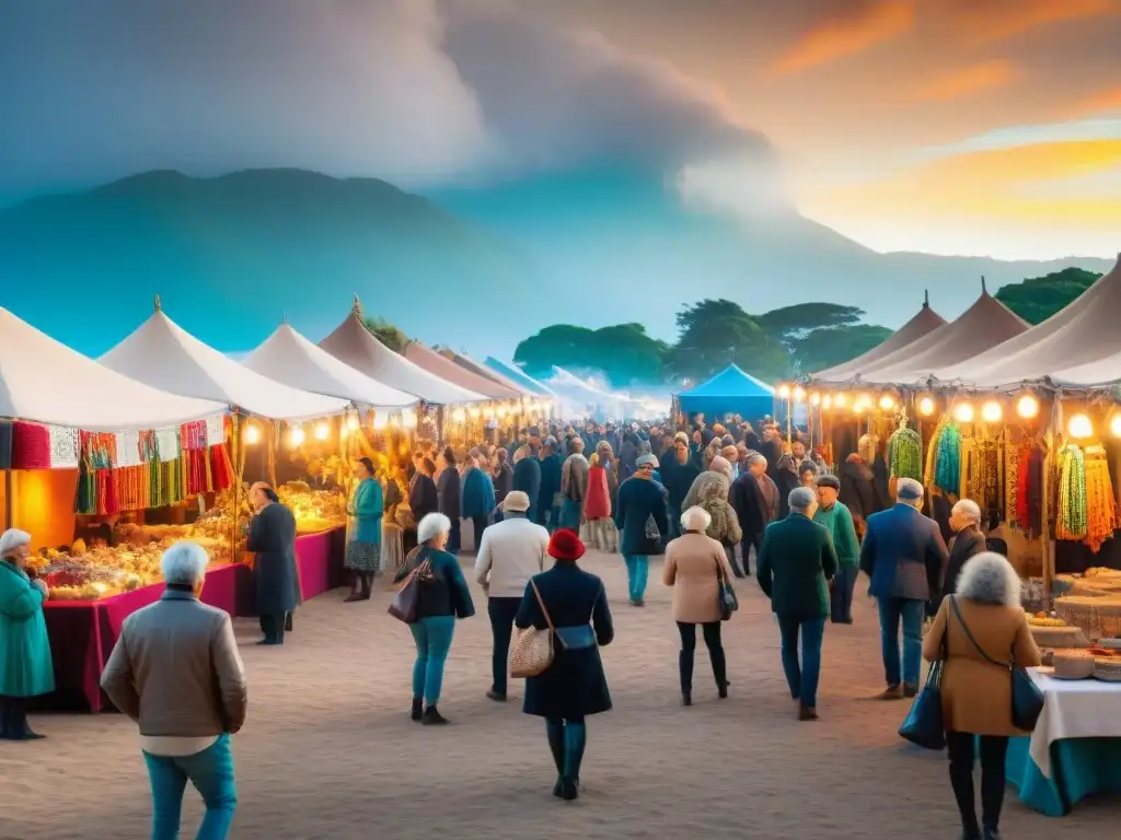 Vibrantes artesanías uruguayas en feria, talento y creatividad en comunidad