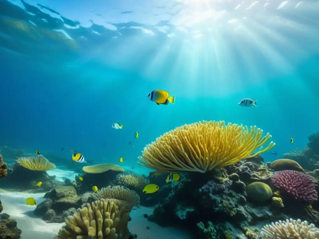 Explora la vida marina en el Parque Subacuático Piriápolis, Uruguay, un arrecife de coral vibrante bajo el agua