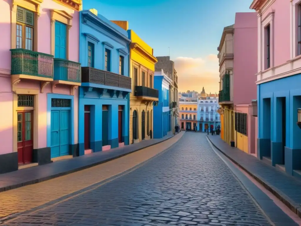 Fotografía HDR en Uruguay: Ciudad Vieja de Montevideo bañada en luz dorada al atardecer