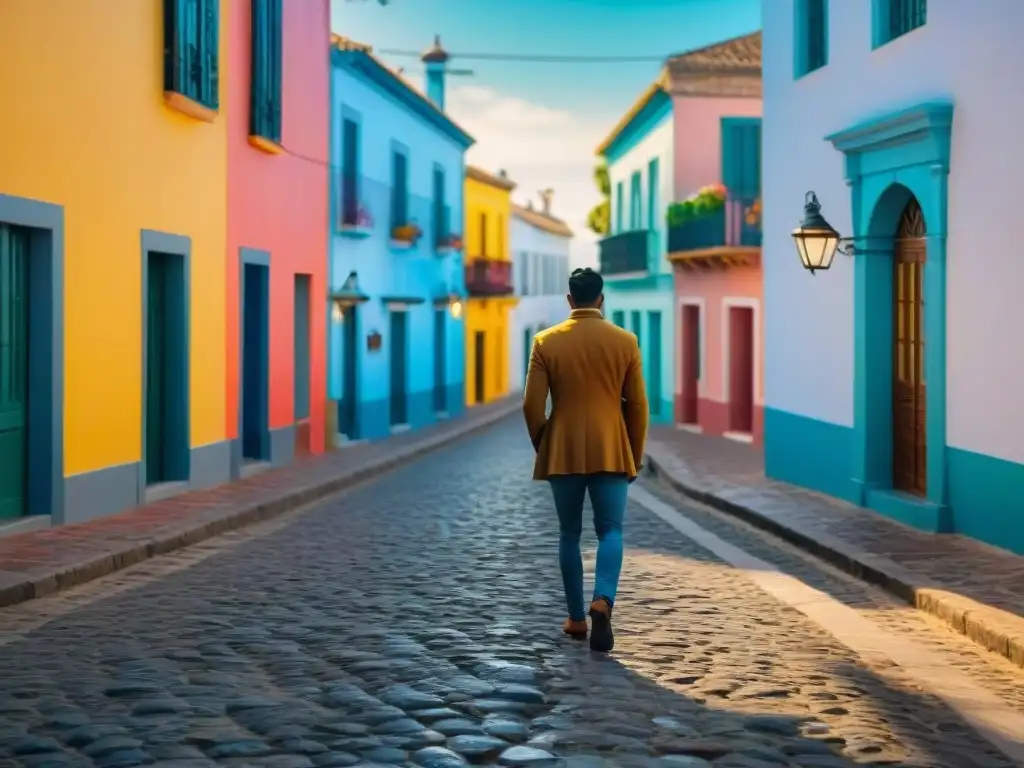 Una visita guiada en Colonia del Sacramento: calles empedradas, edificios coloniales y turistas explorando la rica herencia cultural