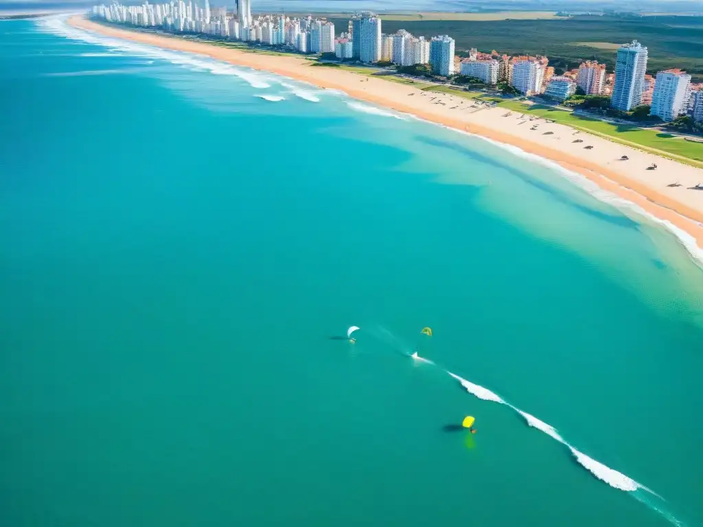 Vista aérea de deportes aéreos en Punta del Este, Uruguay: Guía completa