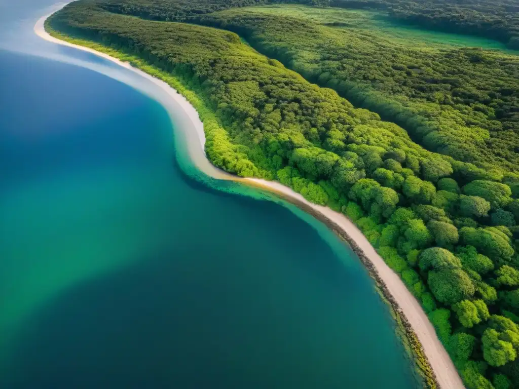 Vista aérea impresionante de las áreas protegidas de Uruguay, destacando su biodiversidad y la conservación de áreas protegidas en Uruguay