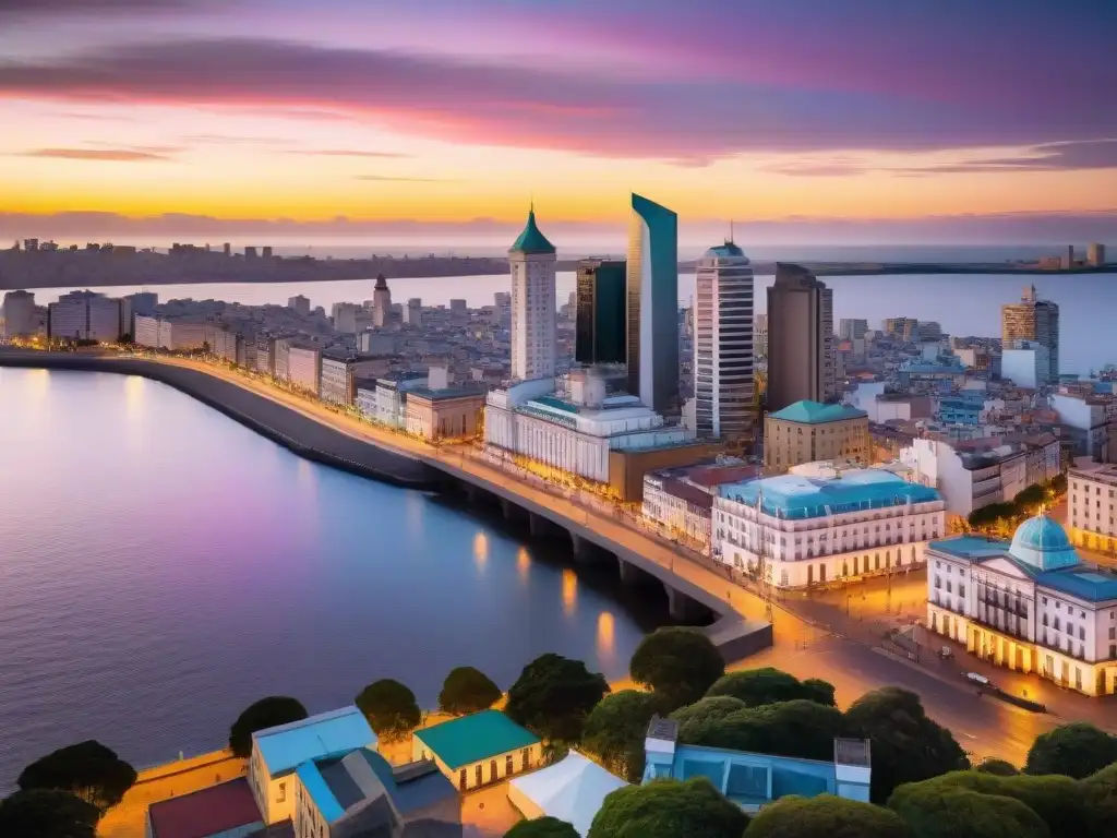 Una vista panorámica de ensueño desde el mirador más alto de Montevideo, fusionando cultura urbana y belleza natural