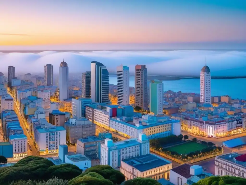 Vista panorámica de Montevideo desde sus miradores, una ensueño de colores y mar en la ciudad