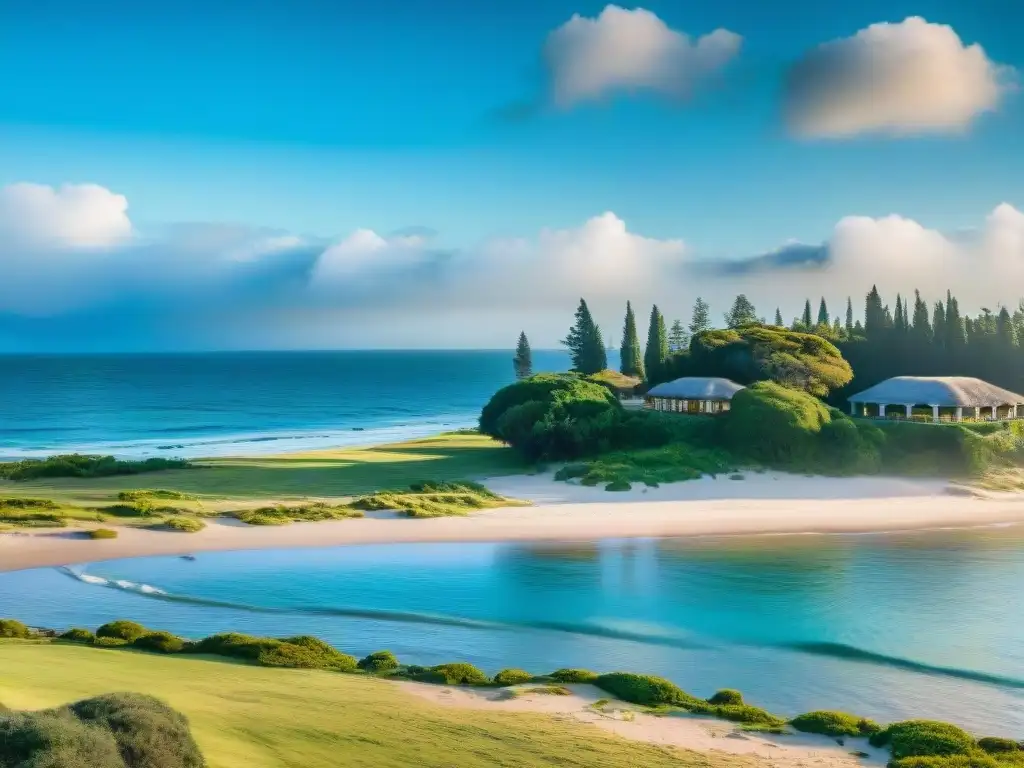 Vistas impresionantes de los mejores spas en la costa uruguaya, con un paisaje sereno de playa